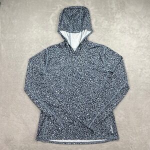 Simms Challenger Solar Hoodie Womens Large Grey Pebble UPF Shirt Fishing Outdoor